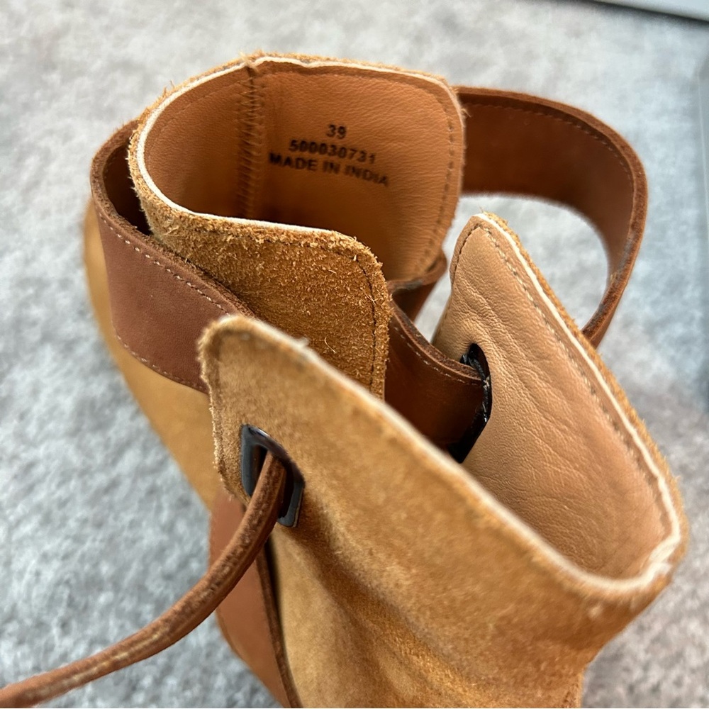 🧡‎ Free People Buckled Suede Platform Clogs - Size 9 - Picture 6 of 6